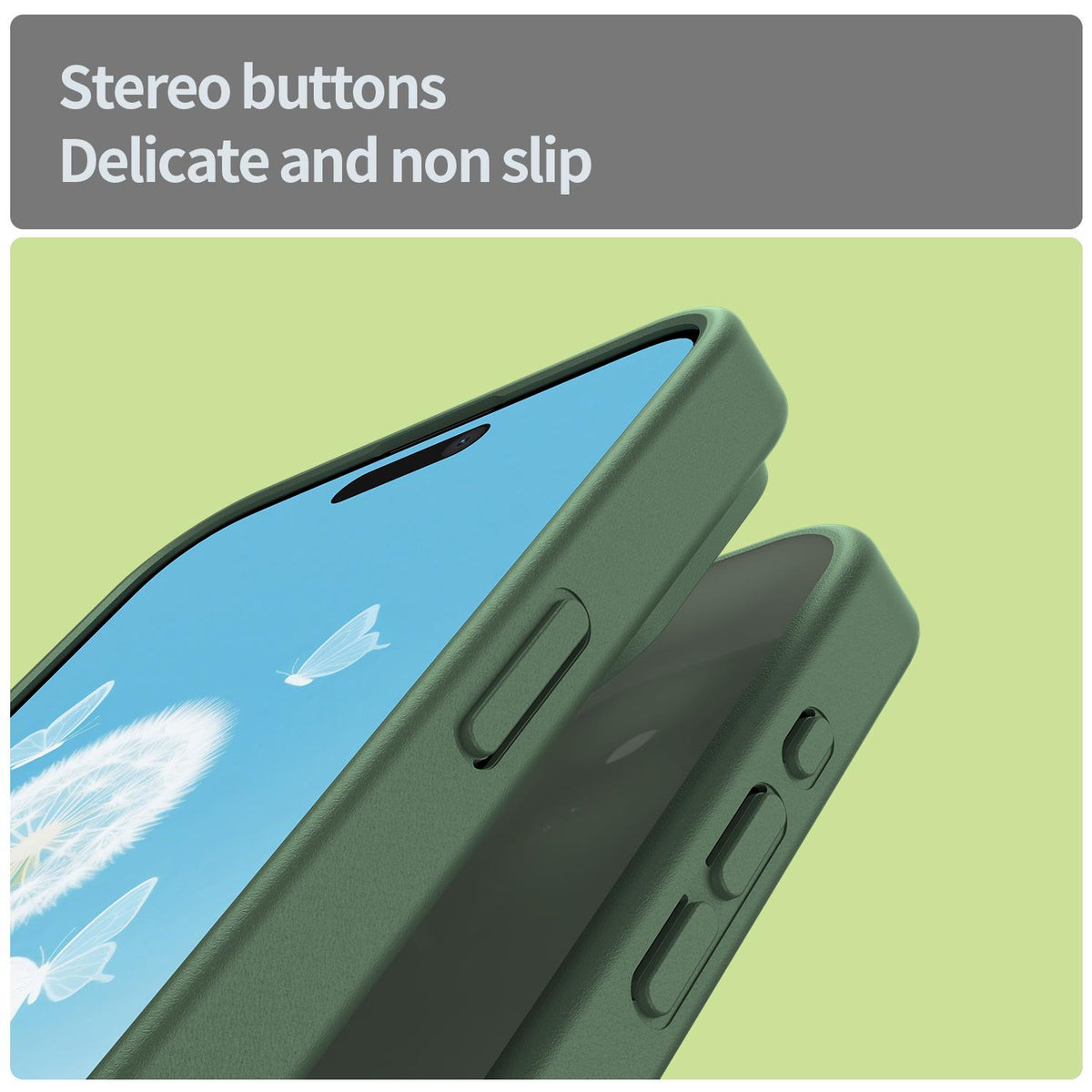 For iPhone 15 Pro Max Fanying Series Precision Camera Hole PC Hybrid TPU Translucent Frosted Phone Case - Olive Green - EDA009893409D