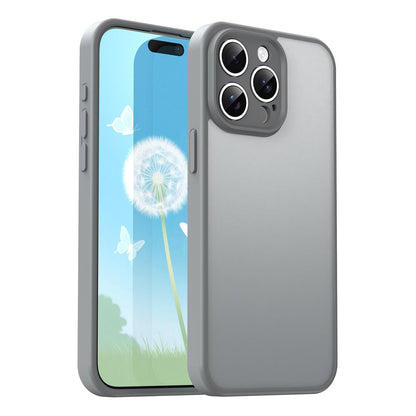 For iPhone 15 Pro Max Fanying Series Precision Camera Hole PC Hybrid TPU Translucent Frosted Phone Case - Silver Grey - EDA009893409F