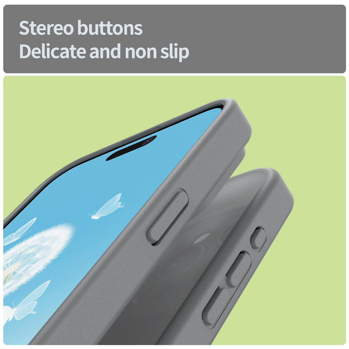 For iPhone 15 Pro Max Fanying Series Precision Camera Hole PC Hybrid TPU Translucent Frosted Phone Case - Silver Grey - EDA009893409F