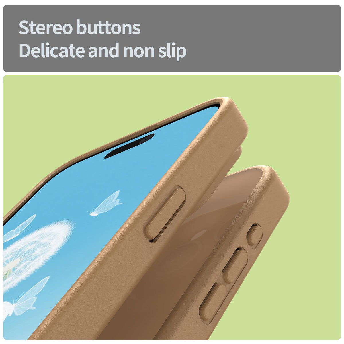 For iPhone 15 Pro Max Fanying Series Precision Camera Hole PC Hybrid TPU Translucent Frosted Phone Case - Desert Gold - EDA009893409G