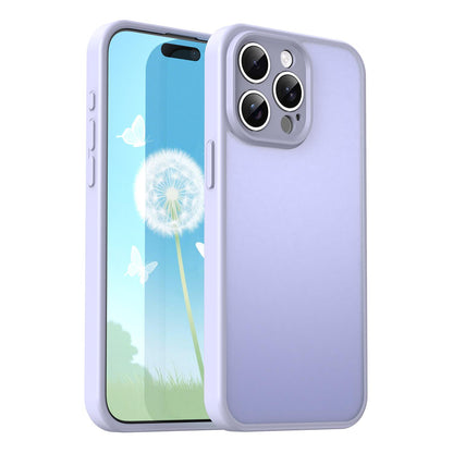 For iPhone 15 Pro Max Fanying Series Precision Camera Hole PC Hybrid TPU Translucent Frosted Phone Case - Lavender - EDA009893409H