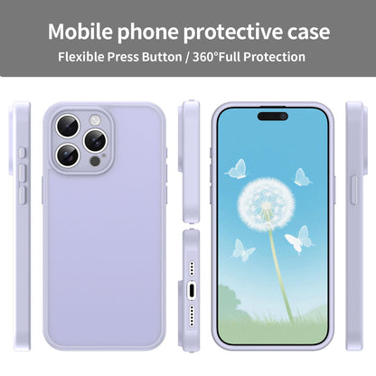 For iPhone 15 Pro Max Fanying Series Precision Camera Hole PC Hybrid TPU Translucent Frosted Phone Case - Lavender - EDA009893409H