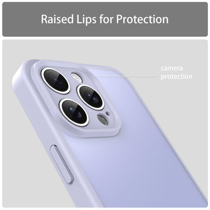 For iPhone 15 Pro Max Fanying Series Precision Camera Hole PC Hybrid TPU Translucent Frosted Phone Case - Lavender - EDA009893409H
