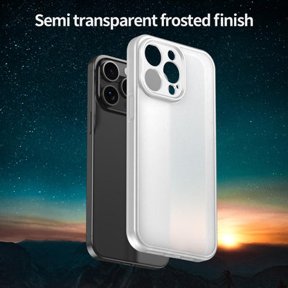 For iPhone 15 Pro Max Fanying Series Precision Camera Hole PC Hybrid TPU Translucent Frosted Phone Case - Matte White - EDA009893409J