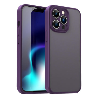 For iPhone 13 Pro Fanying Series Precision Camera Hole PC Hybrid TPU Translucent Frosted Phone Case - Crystal Purple - EDA009893410B