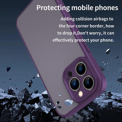 For iPhone 13 Pro Fanying Series Precision Camera Hole PC Hybrid TPU Translucent Frosted Phone Case - Crystal Purple - EDA009893410B