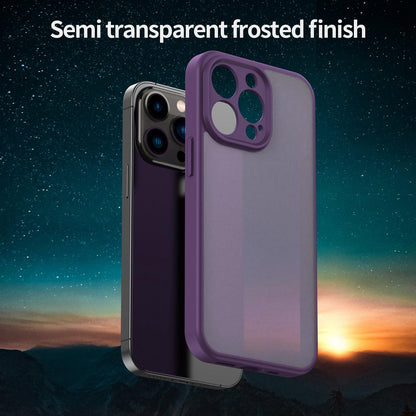 For iPhone 13 Pro Fanying Series Precision Camera Hole PC Hybrid TPU Translucent Frosted Phone Case - Crystal Purple - EDA009893410B