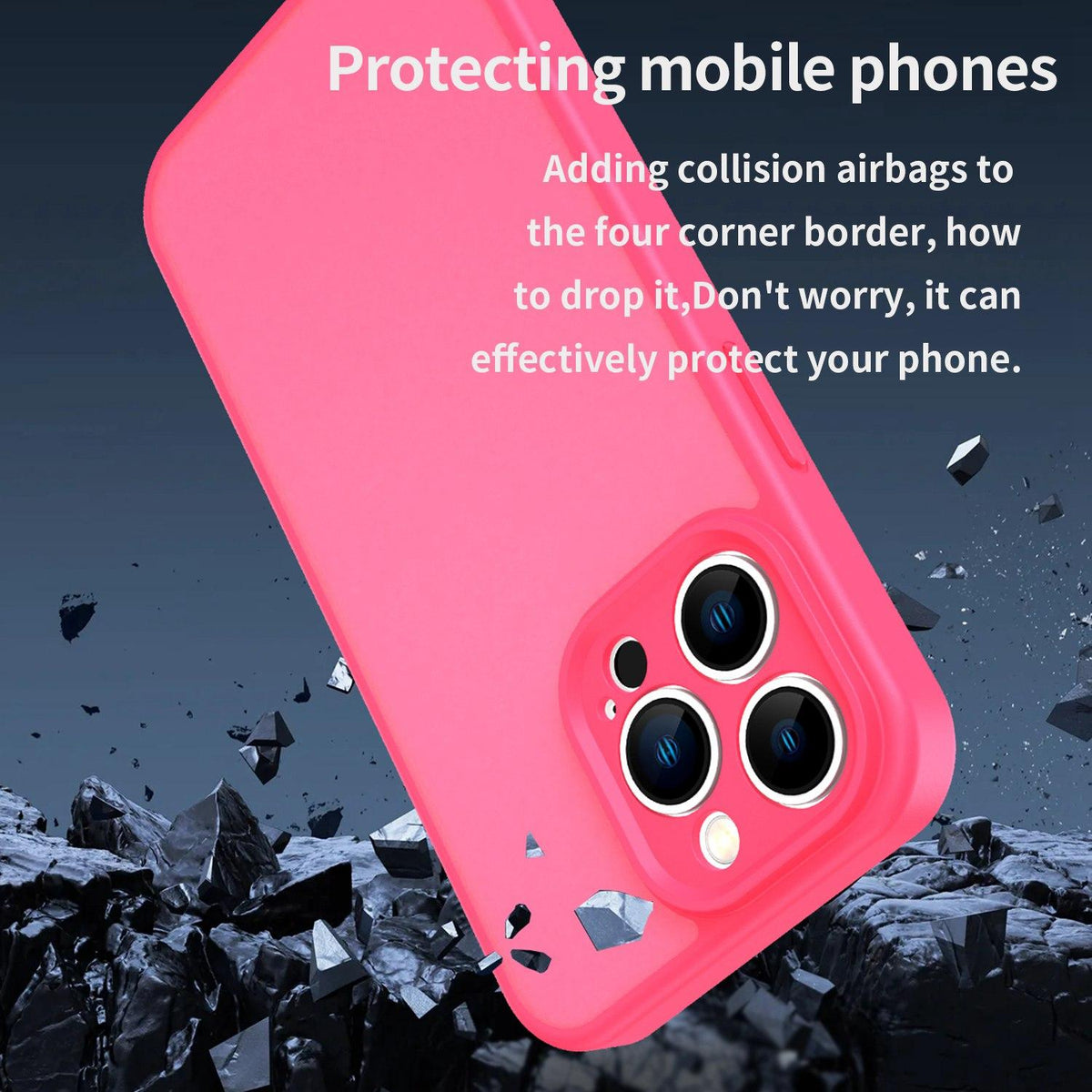 For iPhone 13 Pro Fanying Series Precision Camera Hole PC Hybrid TPU Translucent Frosted Phone Case - Rose Red - EDA009893410E