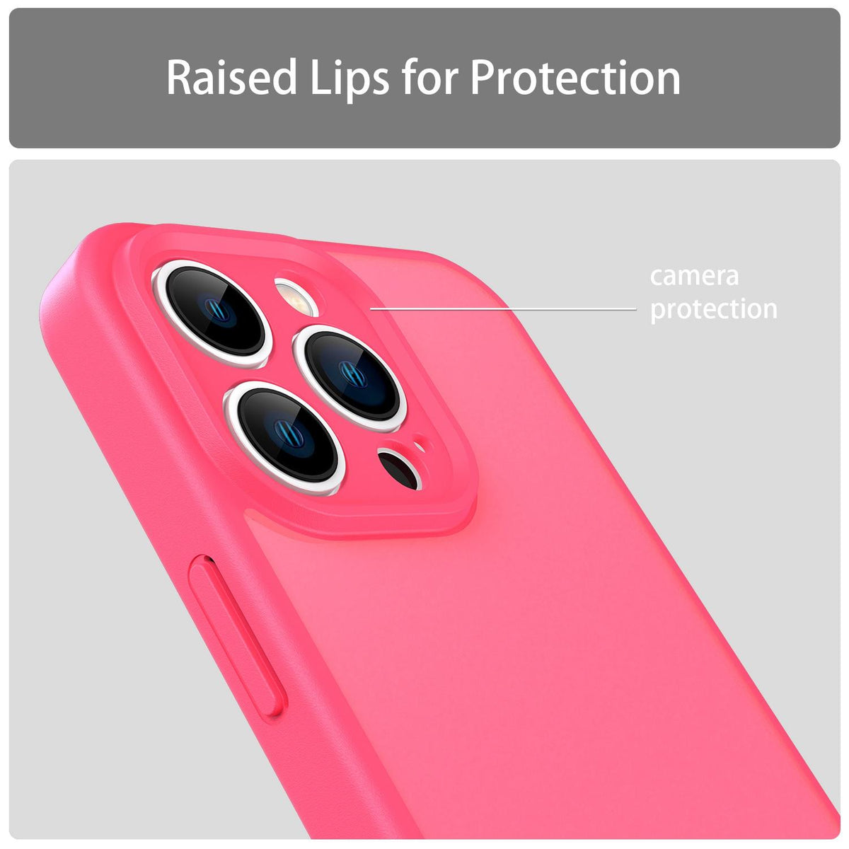 For iPhone 13 Pro Fanying Series Precision Camera Hole PC Hybrid TPU Translucent Frosted Phone Case - Rose Red - EDA009893410E