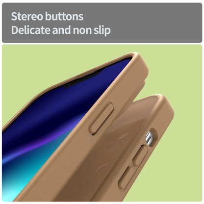 For iPhone 13 Pro Fanying Series Precision Camera Hole PC Hybrid TPU Translucent Frosted Phone Case - Desert Gold - EDA009893410G