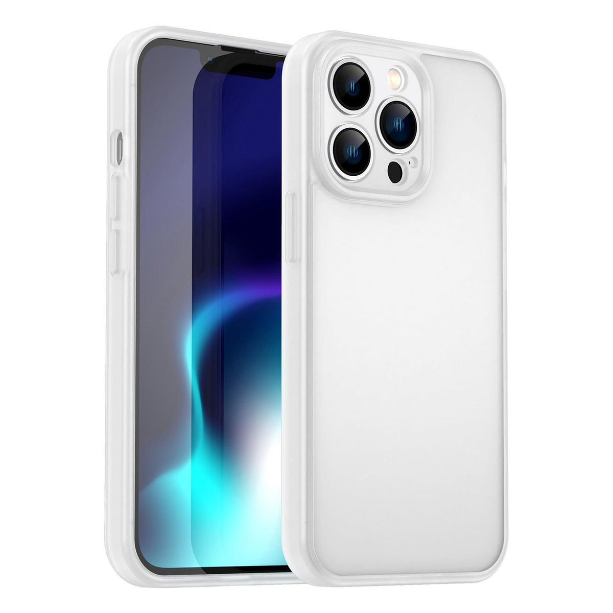 For iPhone 13 Pro Fanying Series Precision Camera Hole PC Hybrid TPU Translucent Frosted Phone Case - Matte White - EDA009893410J