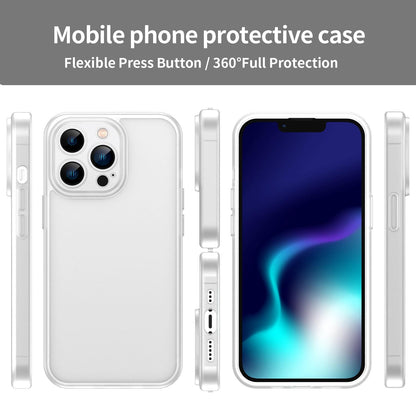 For iPhone 13 Pro Fanying Series Precision Camera Hole PC Hybrid TPU Translucent Frosted Phone Case - Matte White - EDA009893410J