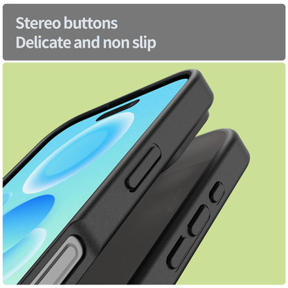 For iPhone 16 Pro Fanying Series Precision Camera Hole PC Hybrid TPU Translucent Frosted Phone Case - Translucent Black - EDA009893414A