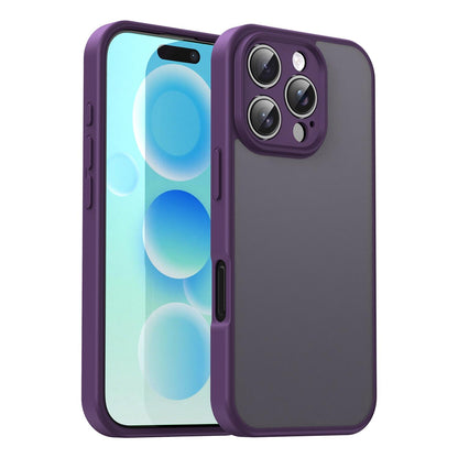 For iPhone 16 Pro Fanying Series Precision Camera Hole PC Hybrid TPU Translucent Frosted Phone Case - Crystal Purple - EDA009893414B
