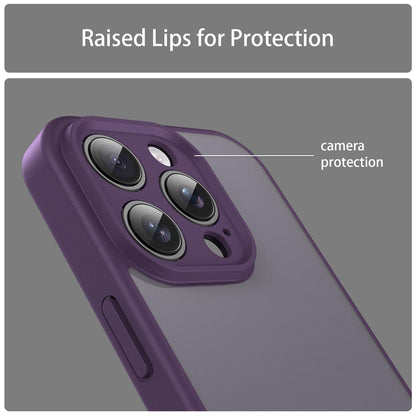For iPhone 16 Pro Fanying Series Precision Camera Hole PC Hybrid TPU Translucent Frosted Phone Case - Crystal Purple - EDA009893414B
