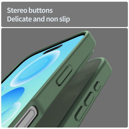 For iPhone 16 Pro Fanying Series Precision Camera Hole PC Hybrid TPU Translucent Frosted Phone Case - Olive Green - EDA009893414D