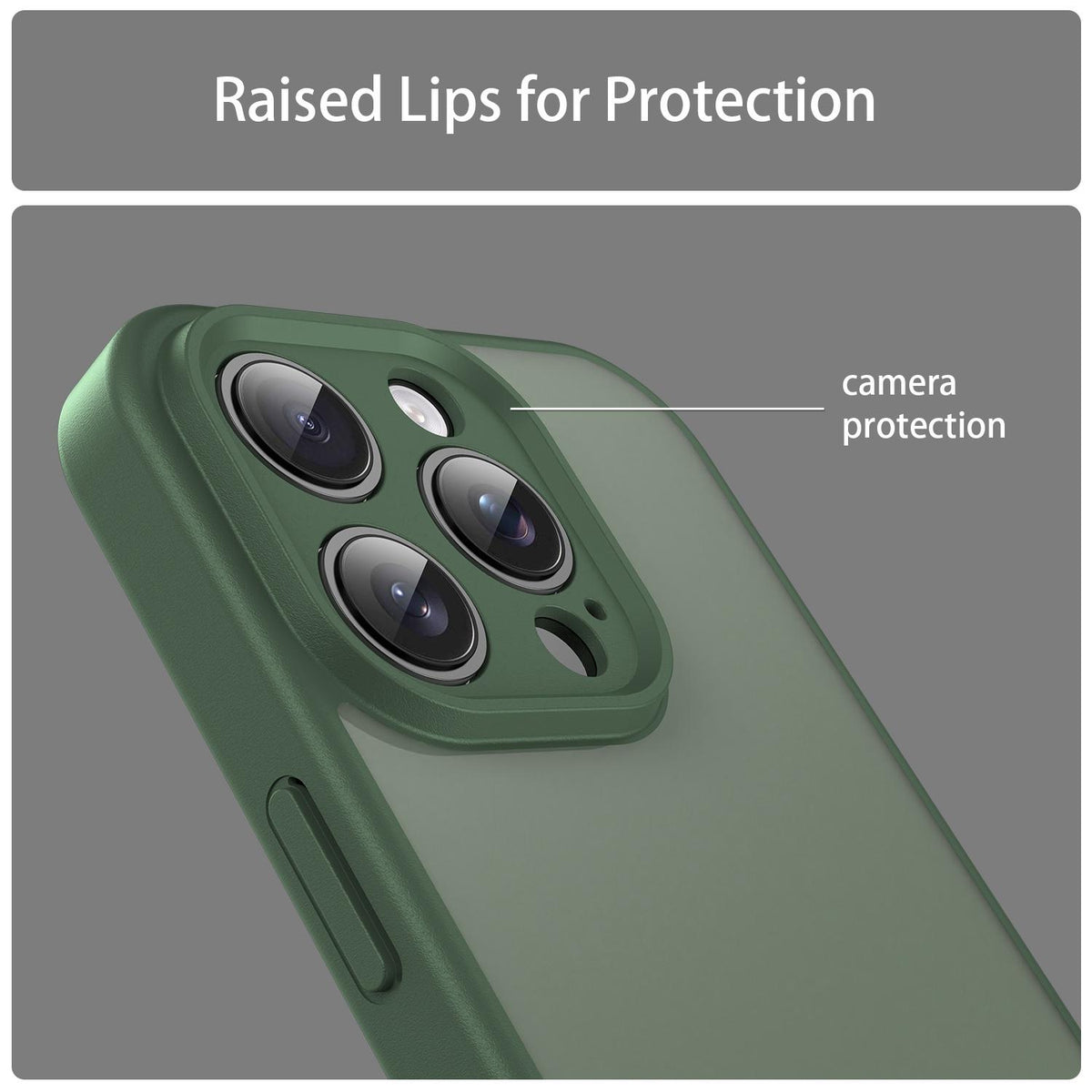 For iPhone 16 Pro Fanying Series Precision Camera Hole PC Hybrid TPU Translucent Frosted Phone Case - Olive Green - EDA009893414D