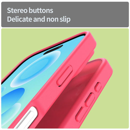 For iPhone 16 Pro Fanying Series Precision Camera Hole PC Hybrid TPU Translucent Frosted Phone Case - Rose Red - EDA009893414E