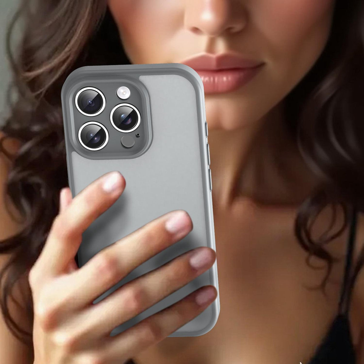 For iPhone 16 Pro Fanying Series Precision Camera Hole PC Hybrid TPU Translucent Frosted Phone Case - Silver Grey - EDA009893414F