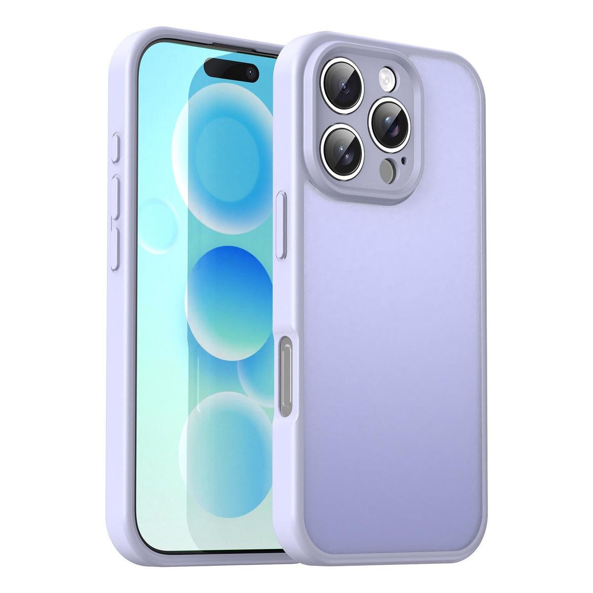 For iPhone 16 Pro Fanying Series Precision Camera Hole PC Hybrid TPU Translucent Frosted Phone Case - Lavender - EDA009893414H