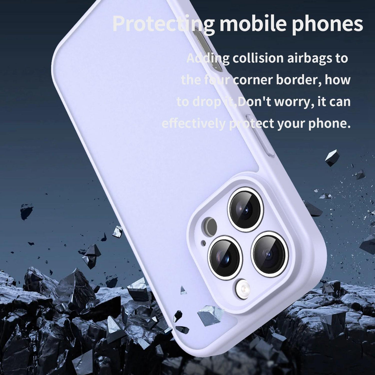 For iPhone 16 Pro Fanying Series Precision Camera Hole PC Hybrid TPU Translucent Frosted Phone Case - Lavender - EDA009893414H