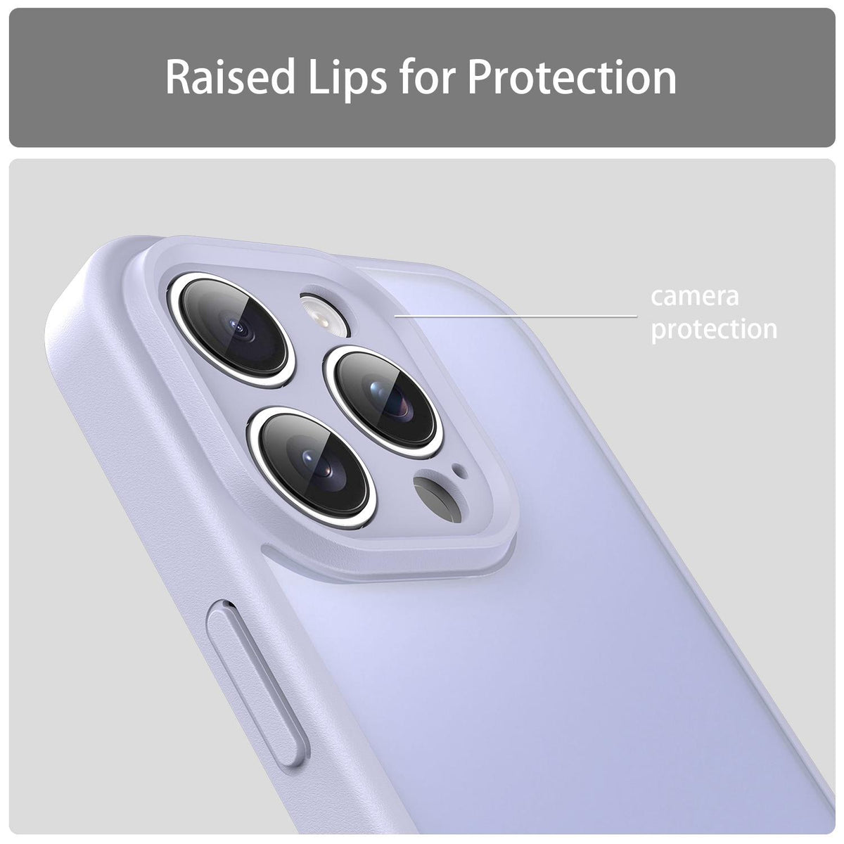For iPhone 16 Pro Fanying Series Precision Camera Hole PC Hybrid TPU Translucent Frosted Phone Case - Lavender - EDA009893414H