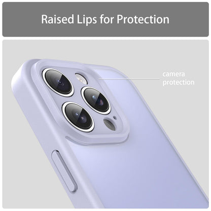 For iPhone 16 Pro Fanying Series Precision Camera Hole PC Hybrid TPU Translucent Frosted Phone Case - Lavender - EDA009893414H