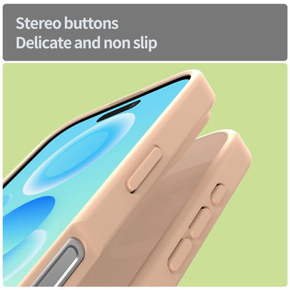 For iPhone 16 Pro Fanying Series Precision Camera Hole PC Hybrid TPU Translucent Frosted Phone Case - Rouge Powder - EDA009893414I