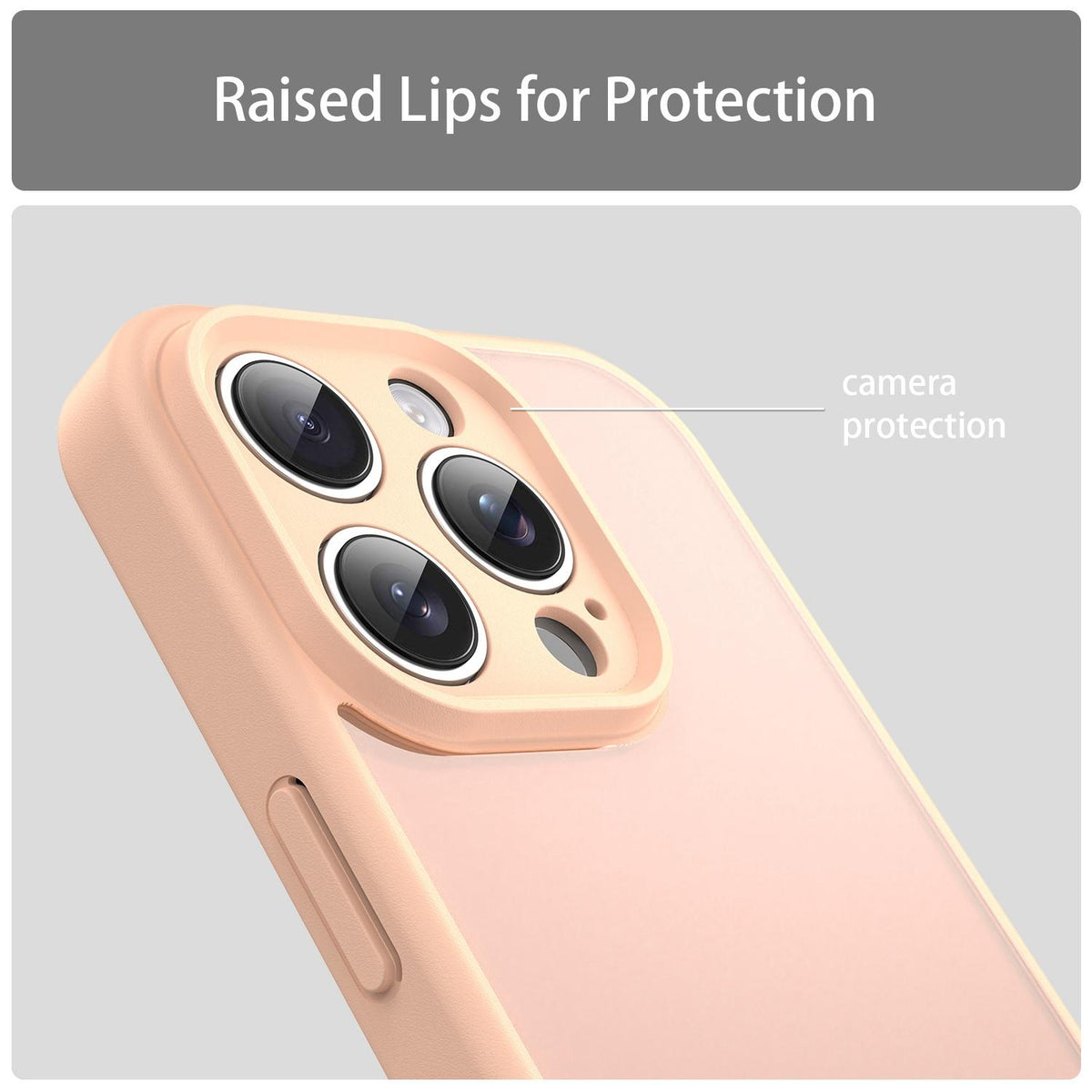 For iPhone 16 Pro Fanying Series Precision Camera Hole PC Hybrid TPU Translucent Frosted Phone Case - Rouge Powder - EDA009893414I