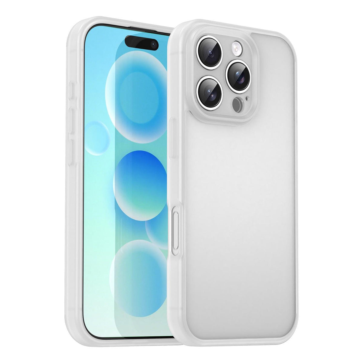 For iPhone 16 Pro Fanying Series Precision Camera Hole PC Hybrid TPU Translucent Frosted Phone Case - Matte White - EDA009893414J