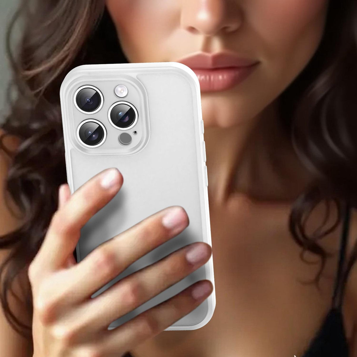 For iPhone 16 Pro Fanying Series Precision Camera Hole PC Hybrid TPU Translucent Frosted Phone Case - Matte White - EDA009893414J