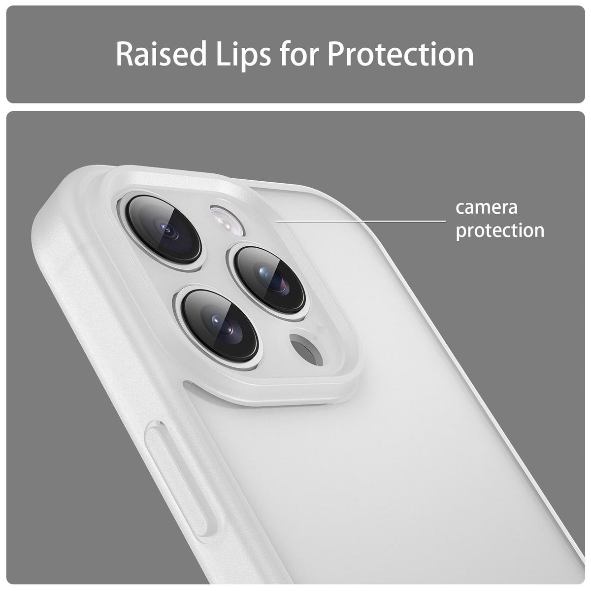 For iPhone 16 Pro Fanying Series Precision Camera Hole PC Hybrid TPU Translucent Frosted Phone Case - Matte White - EDA009893414J