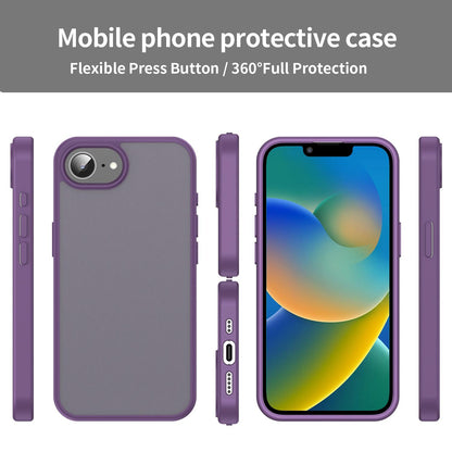For iPhone 16e / 17e Fanying Series Precision Camera Hole PC Hybrid TPU Translucent Frosted Phone Case - Crystal Purple - EDA009893416B