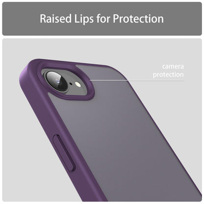 For iPhone 16e / 17e Fanying Series Precision Camera Hole PC Hybrid TPU Translucent Frosted Phone Case - Crystal Purple - EDA009893416B