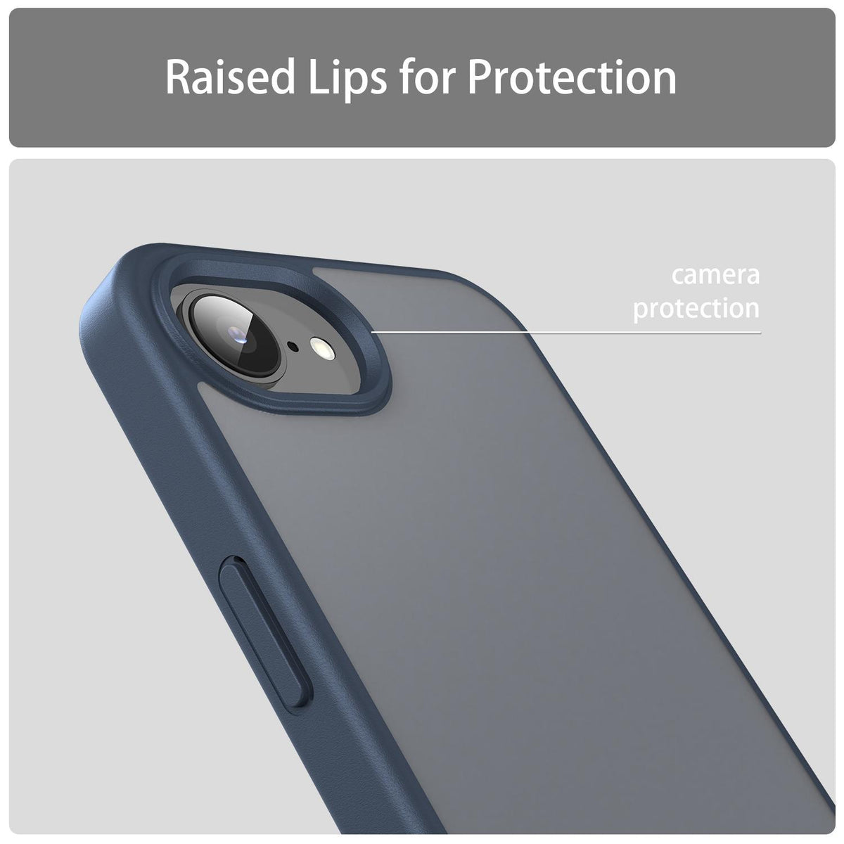 For iPhone 16e / 17e Fanying Series Precision Camera Hole PC Hybrid TPU Translucent Frosted Phone Case - Cyan Blue - EDA009893416C