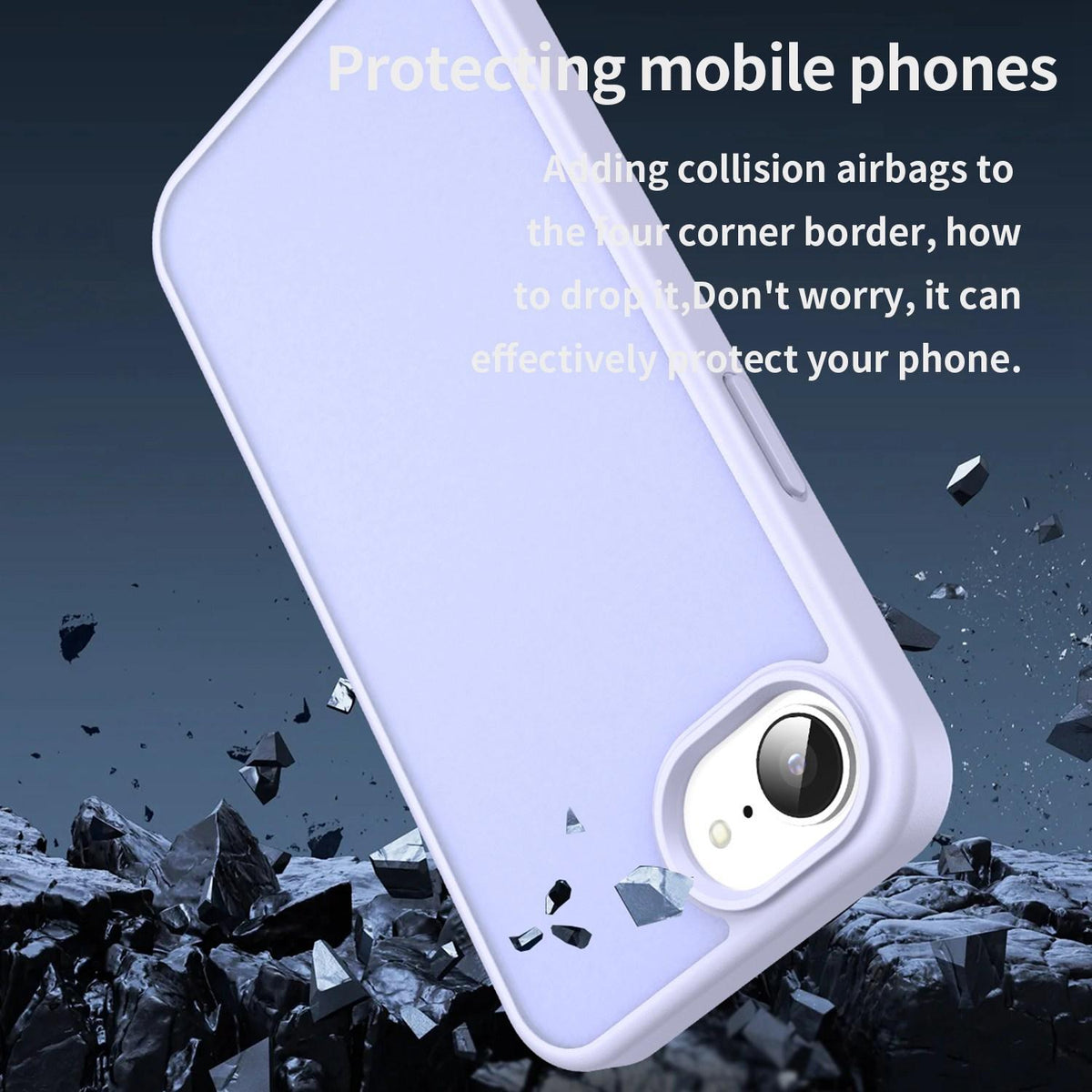 For iPhone 16e / 17e Fanying Series Precision Camera Hole PC Hybrid TPU Translucent Frosted Phone Case - Lavender - EDA009893416H