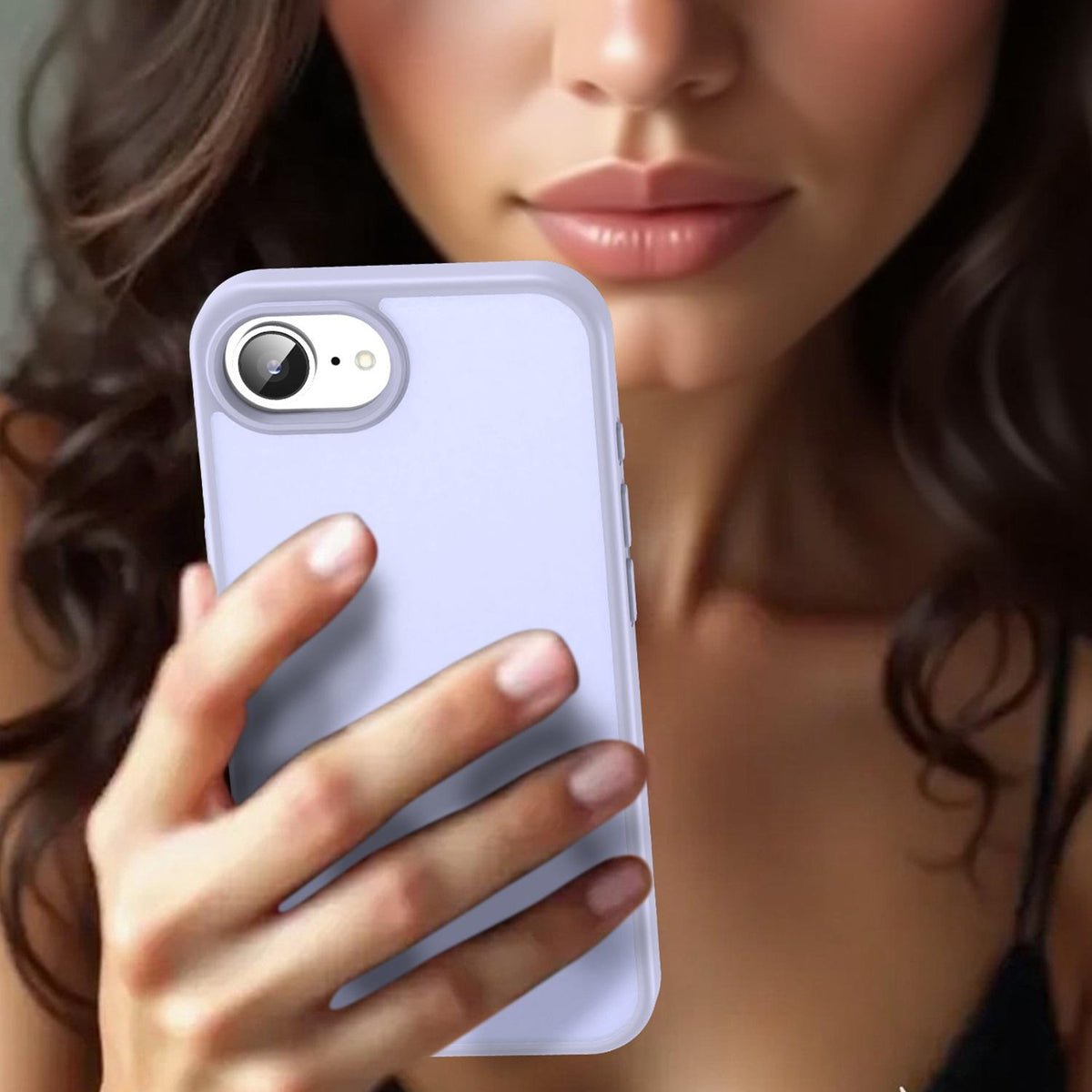 For iPhone 16e / 17e Fanying Series Precision Camera Hole PC Hybrid TPU Translucent Frosted Phone Case - Lavender - EDA009893416H