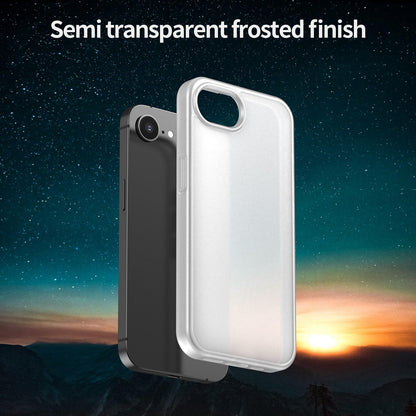 For iPhone 16e / 17e Fanying Series Precision Camera Hole PC Hybrid TPU Translucent Frosted Phone Case - Matte White - EDA009893416J
