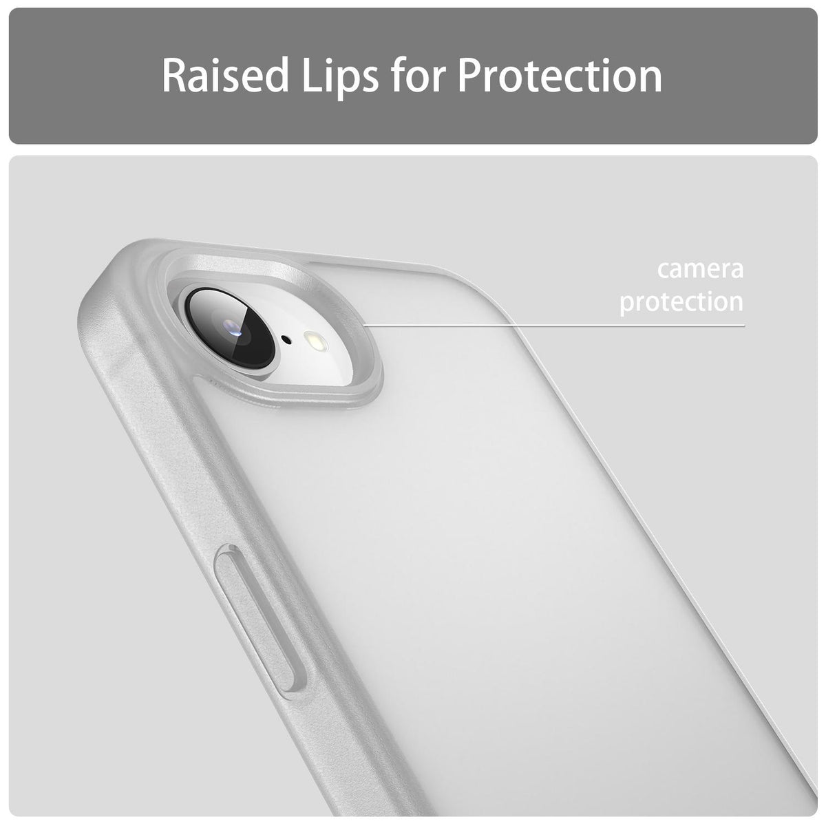 For iPhone 16e / 17e Fanying Series Precision Camera Hole PC Hybrid TPU Translucent Frosted Phone Case - Matte White - EDA009893416J