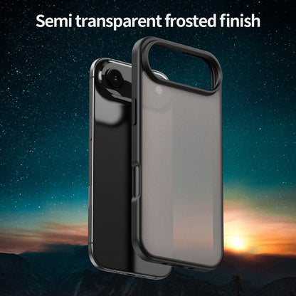 For iPhone Air Fanying Series Precision Camera Hole PC Hybrid TPU Translucent Frosted Phone Case - Translucent Black - EDA009893418A