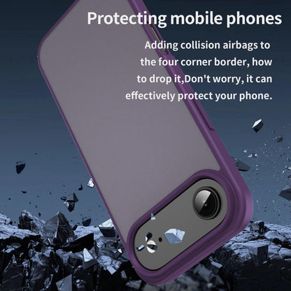 For iPhone Air Fanying Series Precision Camera Hole PC Hybrid TPU Translucent Frosted Phone Case - Crystal Purple - EDA009893418B