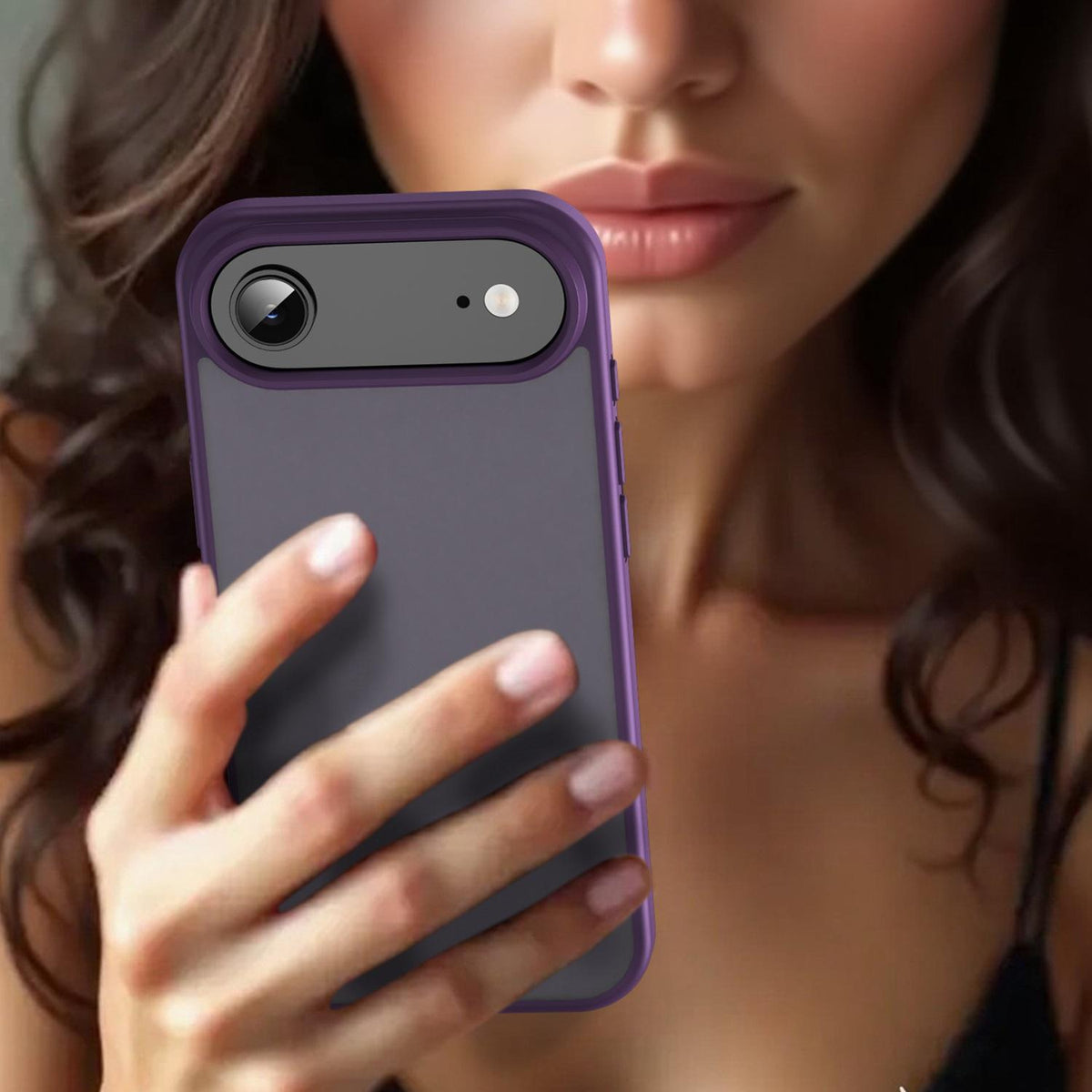 For iPhone Air Fanying Series Precision Camera Hole PC Hybrid TPU Translucent Frosted Phone Case - Crystal Purple - EDA009893418B
