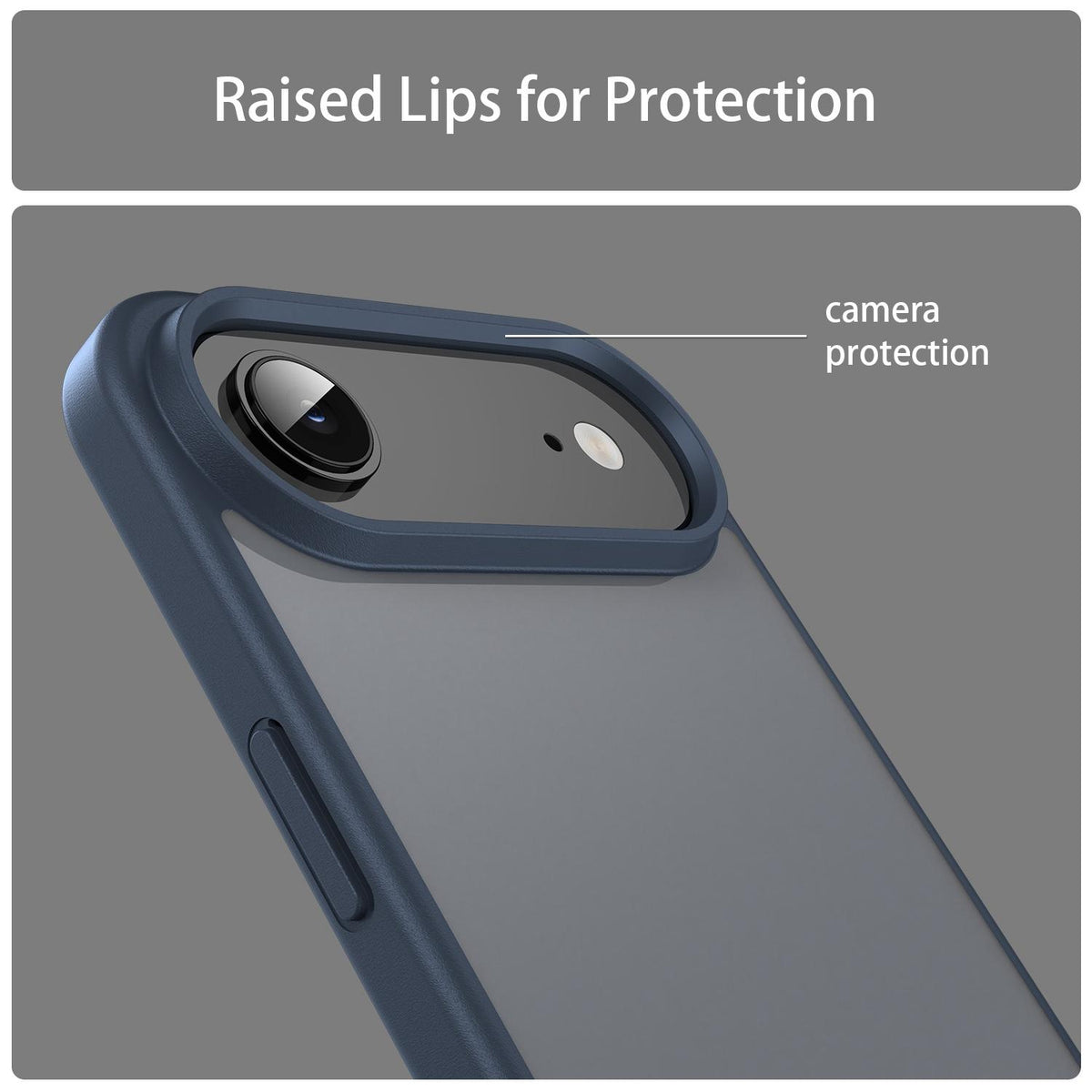 For iPhone Air Fanying Series Precision Camera Hole PC Hybrid TPU Translucent Frosted Phone Case - Cyan Blue - EDA009893418C