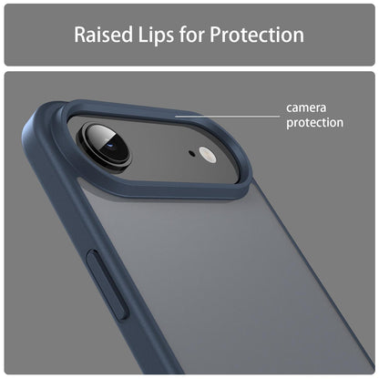 For iPhone Air Fanying Series Precision Camera Hole PC Hybrid TPU Translucent Frosted Phone Case - Cyan Blue - EDA009893418C