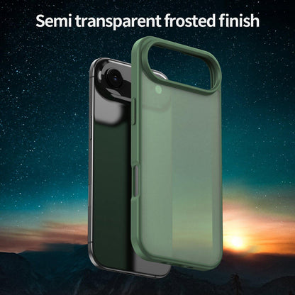 For iPhone Air Fanying Series Precision Camera Hole PC Hybrid TPU Translucent Frosted Phone Case - Olive Green - EDA009893418D