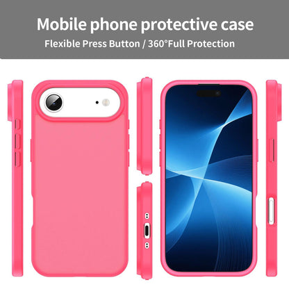 For iPhone Air Fanying Series Precision Camera Hole PC Hybrid TPU Translucent Frosted Phone Case - Rose Red - EDA009893418E