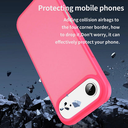 For iPhone Air Fanying Series Precision Camera Hole PC Hybrid TPU Translucent Frosted Phone Case - Rose Red - EDA009893418E