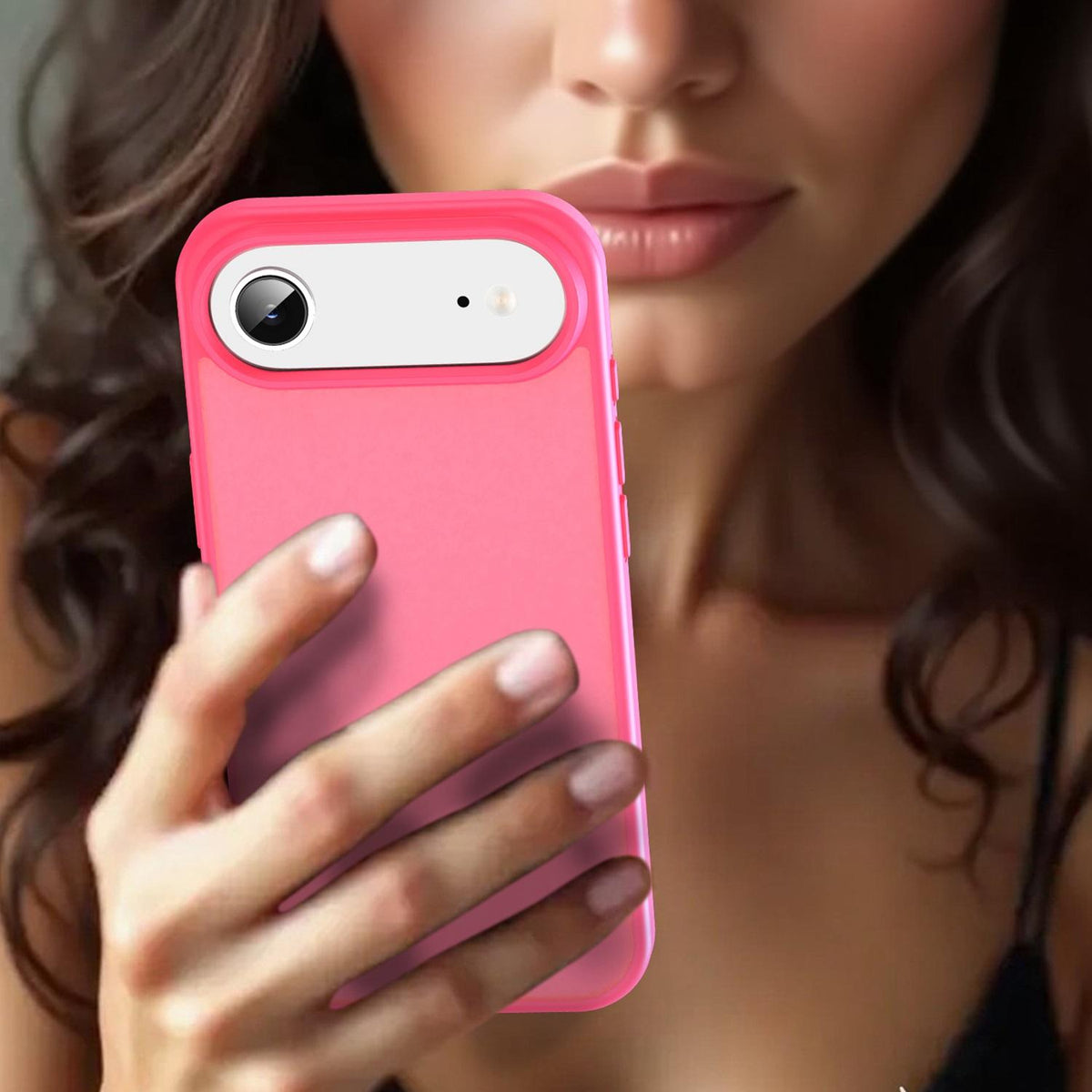 For iPhone Air Fanying Series Precision Camera Hole PC Hybrid TPU Translucent Frosted Phone Case - Rose Red - EDA009893418E