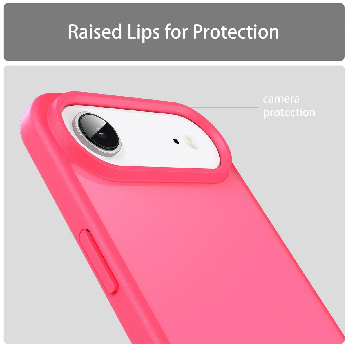 For iPhone Air Fanying Series Precision Camera Hole PC Hybrid TPU Translucent Frosted Phone Case - Rose Red - EDA009893418E