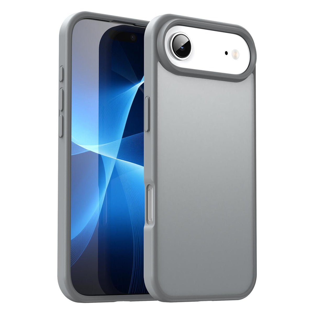 For iPhone Air Fanying Series Precision Camera Hole PC Hybrid TPU Translucent Frosted Phone Case - Silver Grey - EDA009893418F